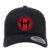 Black - Circle Patch Red Leather