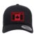 Black - Rectangle Patch Red Leather
