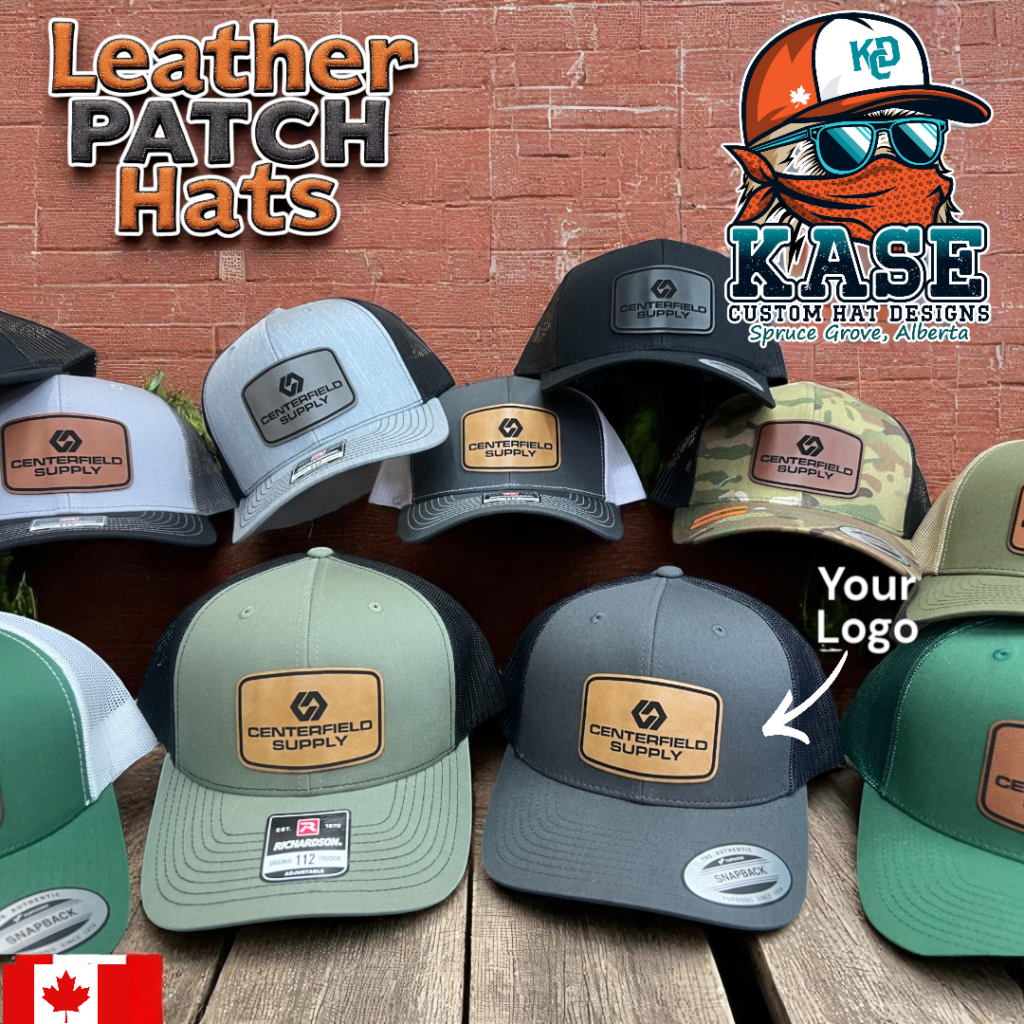 KASE Custom Canada Leather Patch Hats