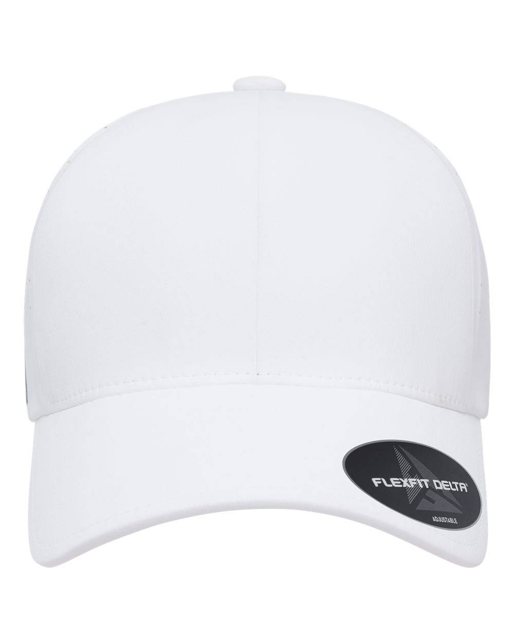white Delta 180 perforated back with custom leather patches made in Canada