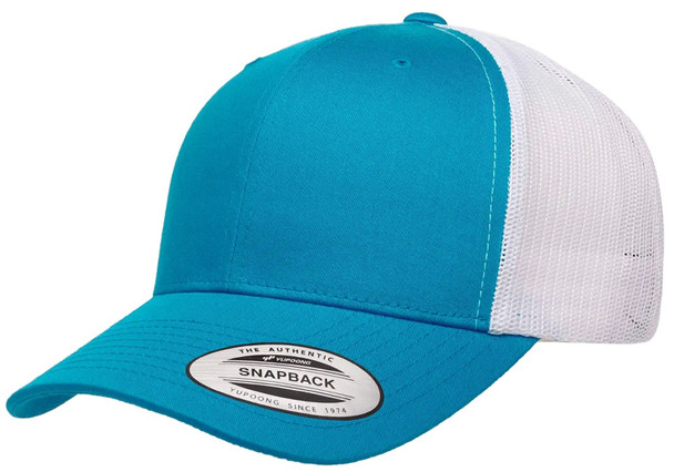 YP6 Classic Turquoise hats with leather patches custom made Canada